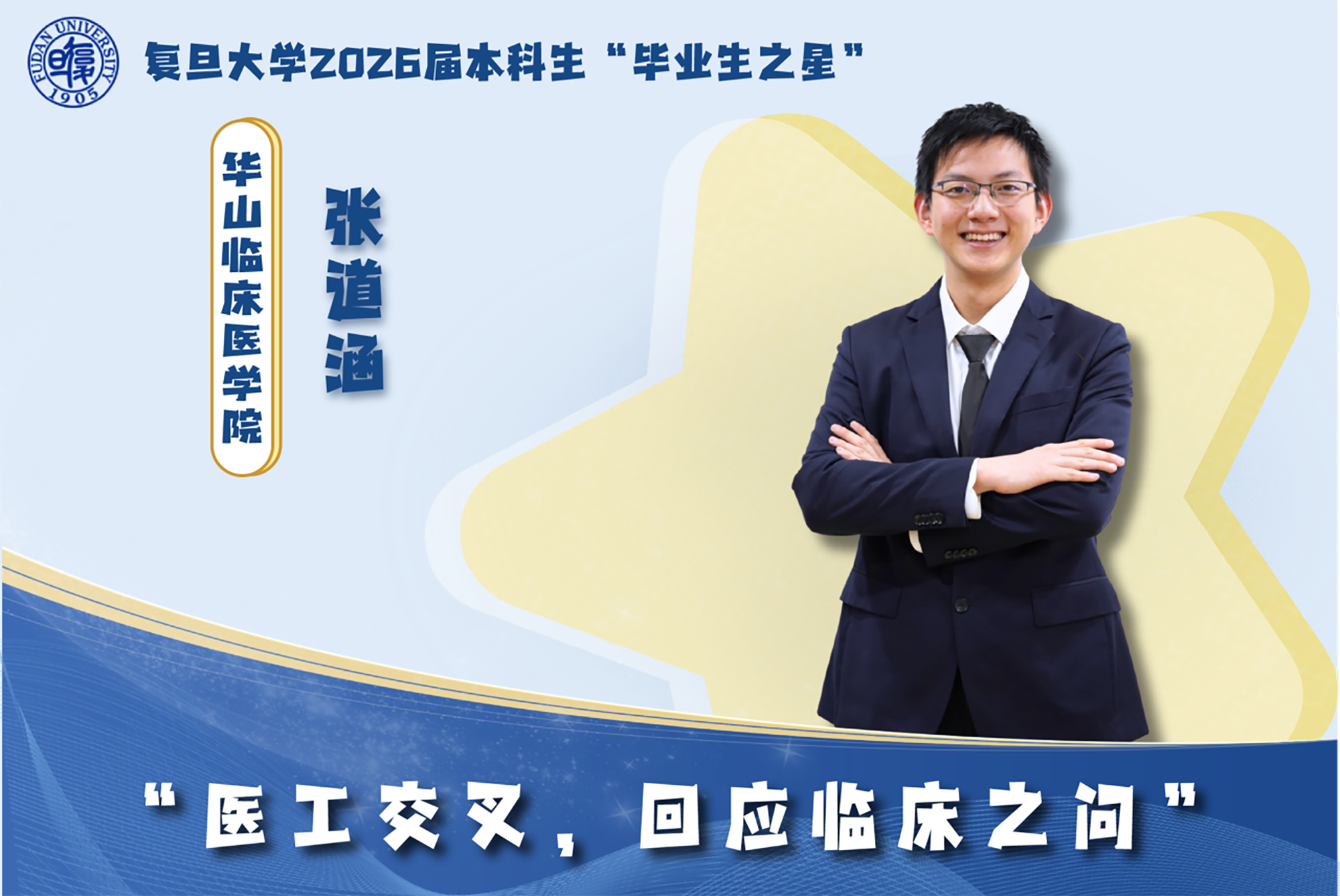 华山医院张道涵获复旦大学2026届本科生“毕业生之星”！